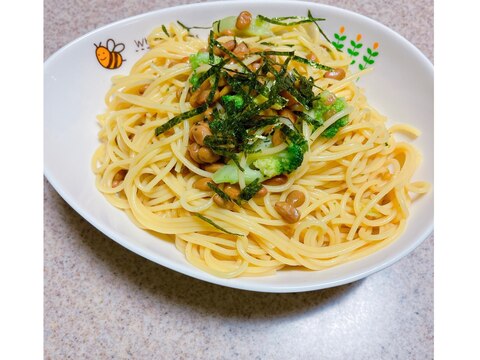 めっちゃ簡単✌(〃ω〃)めんつゆバター納豆パスタ